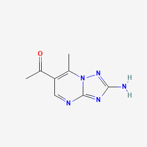 molecular formula C8H9N5O B2656255 1-(2-氨基-7-甲基[1,2,4]三唑并[1,5-a]嘧啶-6-基)乙酮 CAS No. 2270905-51-4