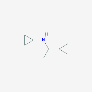 molecular formula C8H15N B2656257 N-(1-环丙基乙基)环丙胺 CAS No. 926185-71-9