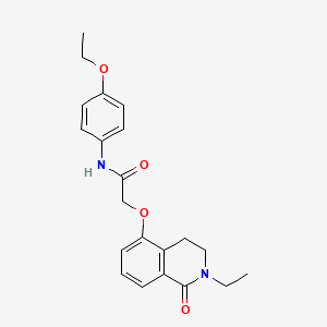 molecular formula C21H24N2O4 B2656258 N-(4-ethoxyphenyl)-2-[(2-ethyl-1-oxo-3,4-dihydroisoquinolin-5-yl)oxy]acetamide CAS No. 850905-10-1