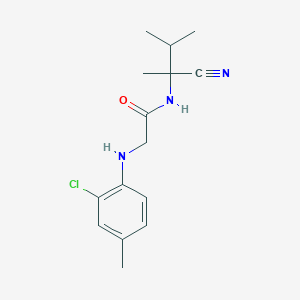 2-(2-chloro-4-methylanilino)-N-(2-cyano-3-methylbutan-2-yl)acetamide