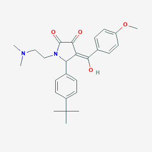 molecular formula C26H32N2O4 B265626 5-(4-tert-butylphenyl)-1-[2-(dimethylamino)ethyl]-3-hydroxy-4-(4-methoxybenzoyl)-1,5-dihydro-2H-pyrrol-2-one 