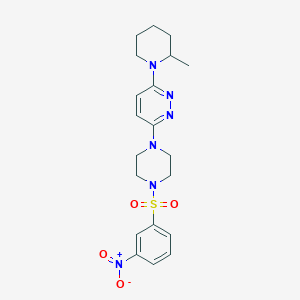 3-(2-Methylpiperidin-1-yl)-6-(4-((3-nitrophenyl)sulfonyl)piperazin-1-yl)pyridazine