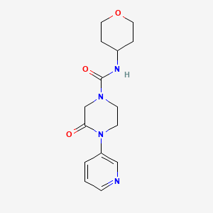N-(Oxan-4-yl)-3-oxo-4-pyridin-3-ylpiperazine-1-carboxamide