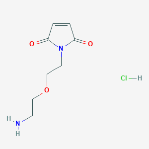molecular formula C8H13ClN2O3 B2656272 1-[2-(2-Aminoethoxy)ethyl]maleimide-HCl CAS No. 1629740-54-0