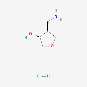 trans-4-(Aminomethyl)oxolan-3-ol hydrochloride
