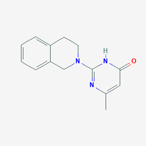 molecular formula C14H15N3O B2656277 2-(3,4-dihydroisoquinolin-2(1H)-yl)-6-methylpyrimidin-4(3H)-one CAS No. 634161-52-7