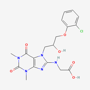 2-((7-(3-(2-chlorophenoxy)-2-hydroxypropyl)-1,3-dimethyl-2,6-dioxo-2,3,6,7-tetrahydro-1H-purin-8-yl)amino)acetic acid
