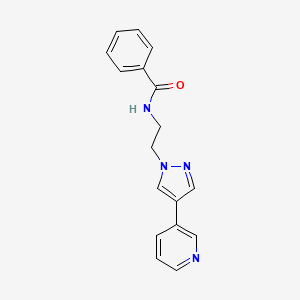 N-{2-[4-(pyridin-3-yl)-1H-pyrazol-1-yl]ethyl}benzamide