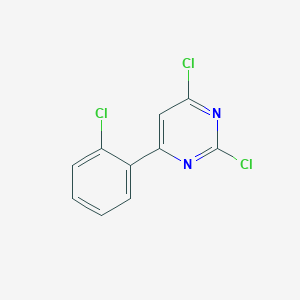 molecular formula C10H5Cl3N2 B2656287 2,4-Dichloro-6-(2-chlorophenyl)pyrimidine CAS No. 685866-93-7