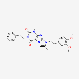 8-(3,4-dimethoxyphenethyl)-1,7-dimethyl-3-phenethyl-1H-imidazo[2,1-f]purine-2,4(3H,8H)-dione