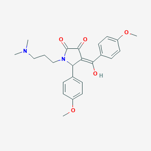 molecular formula C24H28N2O5 B265629 1-[3-(dimethylamino)propyl]-3-hydroxy-4-(4-methoxybenzoyl)-5-(4-methoxyphenyl)-1,5-dihydro-2H-pyrrol-2-one 