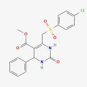 Methyl 6-(((4-chlorophenyl)sulfonyl)methyl)-2-oxo-4-phenyl-1,2,3,4-tetrahydropyrimidine-5-carboxylate