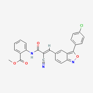 (E)-methyl 2-(3-(3-(4-chlorophenyl)benzo[c]isoxazol-5-yl)-2-cyanoacrylamido)benzoate