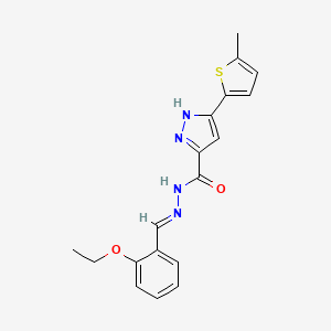 N'-[(E)-(2-ethoxyphenyl)methylidene]-3-(5-methylthiophen-2-yl)-1H-pyrazole-5-carbohydrazide