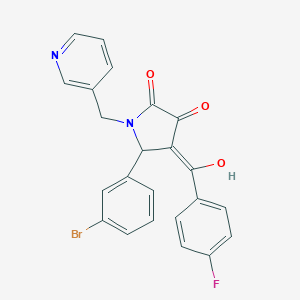molecular formula C23H16BrFN2O3 B265630 5-(3-bromophenyl)-4-(4-fluorobenzoyl)-3-hydroxy-1-(3-pyridinylmethyl)-1,5-dihydro-2H-pyrrol-2-one 