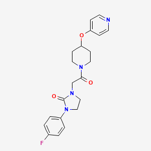 1-(4-Fluorophenyl)-3-(2-oxo-2-(4-(pyridin-4-yloxy)piperidin-1-yl)ethyl)imidazolidin-2-one