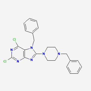 7-Benzyl-8-(4-benzylpiperazin-1-yl)-2,6-dichloropurine