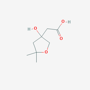 2-(3-Hydroxy-5,5-dimethyloxolan-3-yl)acetic acid