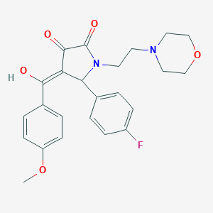 molecular formula C24H25FN2O5 B265632 5-(4-fluorophenyl)-3-hydroxy-4-(4-methoxybenzoyl)-1-[2-(4-morpholinyl)ethyl]-1,5-dihydro-2H-pyrrol-2-one 