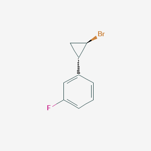 molecular formula C9H8BrF B2656322 1-[(1S,2R)-2-bromocyclopropyl]-3-fluorobenzene CAS No. 176442-80-1; 1820580-74-2
