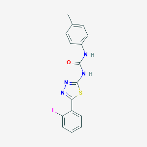 molecular formula C16H13IN4OS B265633 1-[5-(2-Iodophenyl)-1,3,4-thiadiazol-2-yl]-3-(4-methylphenyl)urea 