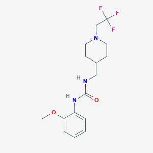molecular formula C16H22F3N3O2 B2656332 1-(2-Methoxyphenyl)-3-[[1-(2,2,2-trifluoroethyl)piperidin-4-yl]methyl]urea CAS No. 2310158-40-6