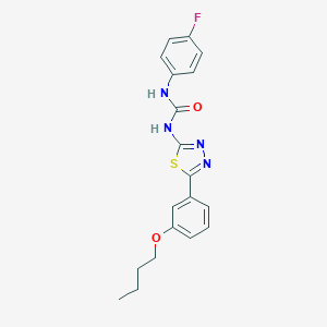molecular formula C19H19FN4O2S B265634 1-[5-(3-Butoxyphenyl)-1,3,4-thiadiazol-2-yl]-3-(4-fluorophenyl)urea 