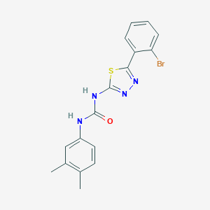 molecular formula C17H15BrN4OS B265635 1-[5-(2-Bromophenyl)-1,3,4-thiadiazol-2-yl]-3-(3,4-dimethylphenyl)urea 