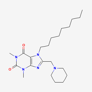 1,3-Dimethyl-7-nonyl-8-(piperidin-1-ylmethyl)purine-2,6-dione