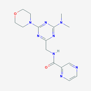 N-((4-(dimethylamino)-6-morpholino-1,3,5-triazin-2-yl)methyl)pyrazine-2-carboxamide