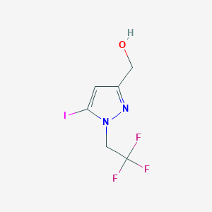 [5-Iodo-1-(2,2,2-trifluoroethyl)pyrazol-3-yl]methanol