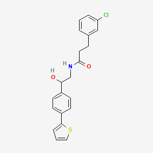 3-(3-chlorophenyl)-N-{2-hydroxy-2-[4-(thiophen-2-yl)phenyl]ethyl}propanamide