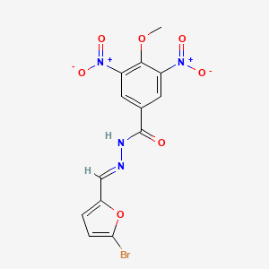 (E)-N'-((5-bromofuran-2-yl)methylene)-4-methoxy-3,5-dinitrobenzohydrazide