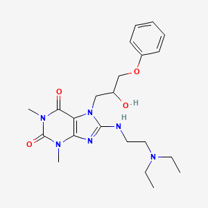 8-((2-(diethylamino)ethyl)amino)-7-(2-hydroxy-3-phenoxypropyl)-1,3-dimethyl-1H-purine-2,6(3H,7H)-dione