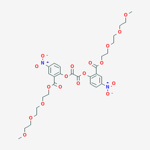 molecular formula C30H36N2O18 B026564 双（4-硝基-2-(3,6,9-三氧代癸氧羰基)苯基）草酸酯 CAS No. 103638-91-1