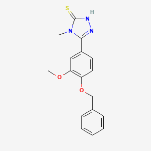 3-(4-Benzyloxy-3-methoxyphenyl)-4-methyl-1,2,4-triazoline-5-thione, 95%