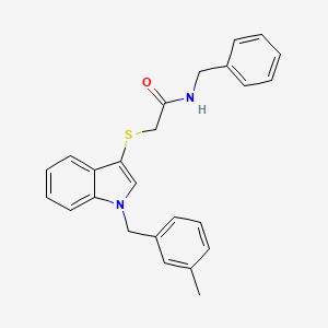 molecular formula C25H24N2OS B2656440 N-benzyl-2-((1-(3-methylbenzyl)-1H-indol-3-yl)thio)acetamide CAS No. 862825-77-2