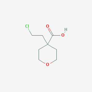 molecular formula C8H13ClO3 B2656442 4-(2-Chloroethyl)oxane-4-carboxylic acid CAS No. 1864955-08-7