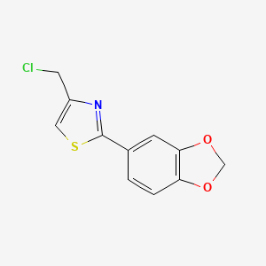 molecular formula C11H8ClNO2S B2656448 2-(1,3-苯并二氧杂环-5-基)-4-(氯甲基)-1,3-噻唑 CAS No. 55315-33-8