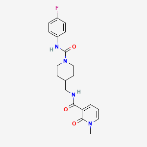 N-((1-((4-fluorophenyl)carbamoyl)piperidin-4-yl)methyl)-1-methyl-2-oxo-1,2-dihydropyridine-3-carboxamide