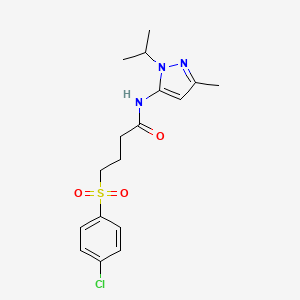 4-((4-chlorophenyl)sulfonyl)-N-(1-isopropyl-3-methyl-1H-pyrazol-5-yl)butanamide