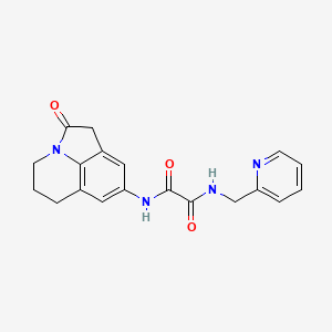 N1-(2-oxo-2,4,5,6-tetrahydro-1H-pyrrolo[3,2,1-ij]quinolin-8-yl)-N2-(pyridin-2-ylmethyl)oxalamide