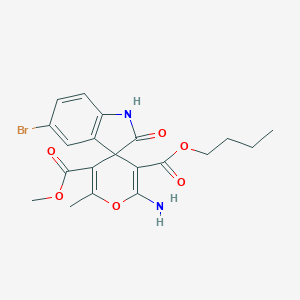 molecular formula C20H21BrN2O6 B265650 3'-Butyl 5'-methyl 2'-amino-5-bromo-6'-methyl-1,2-dihydro-2-oxospiro[indole-3,4'-pyran]-3',5'-dicarboxylate 