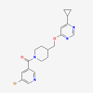 (5-Bromopyridin-3-yl)(4-(((6-cyclopropylpyrimidin-4-yl)oxy)methyl)piperidin-1-yl)methanone
