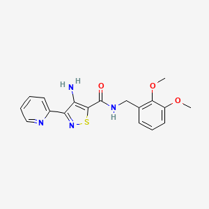 4-amino-N-(2,3-dimethoxybenzyl)-3-(pyridin-2-yl)isothiazole-5-carboxamide