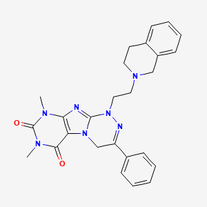 1-(2-(3,4-dihydroisoquinolin-2(1H)-yl)ethyl)-7,9-dimethyl-3-phenyl-7,9-dihydro-[1,2,4]triazino[3,4-f]purine-6,8(1H,4H)-dione
