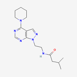 3-methyl-N-(2-(4-(piperidin-1-yl)-1H-pyrazolo[3,4-d]pyrimidin-1-yl)ethyl)butanamide