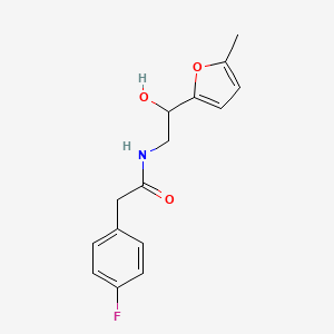 2-(4-fluorophenyl)-N-(2-hydroxy-2-(5-methylfuran-2-yl)ethyl)acetamide