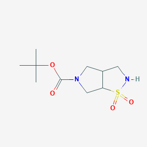 molecular formula C10H18N2O4S B2656553 叔丁基四氢-2H-吡咯并[3,4-d]异噻唑-5(3H)-羧酸酯1,1-二氧化物 CAS No. 1823230-79-0