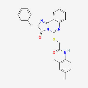 2-((2-benzyl-3-oxo-2,3-dihydroimidazo[1,2-c]quinazolin-5-yl)thio)-N-(2,4-dimethylphenyl)acetamide